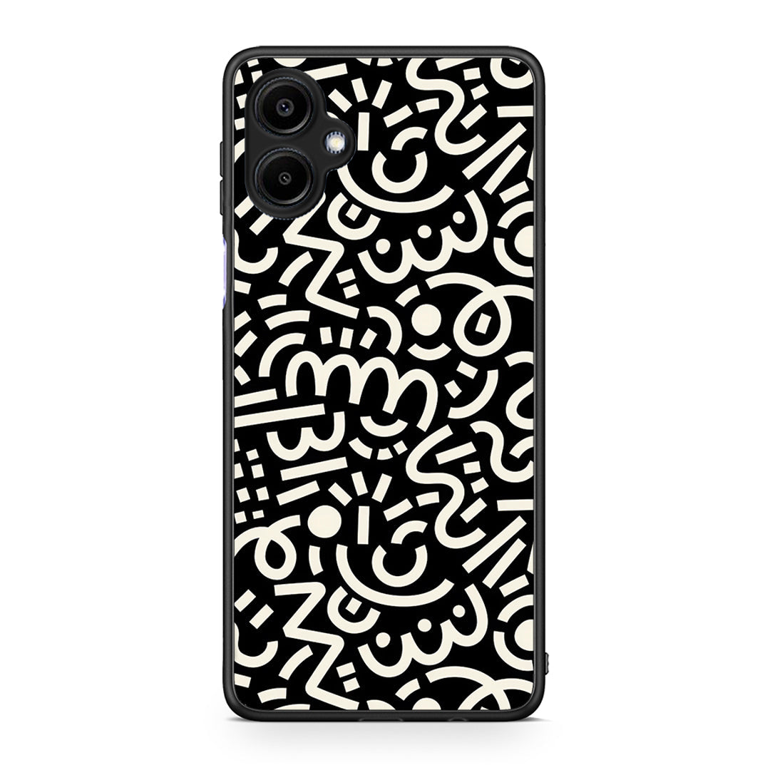 Samsung Galaxy A06 Doodle Art Θήκη από τη Smartfits με σχέδιο στο πίσω μέρος και μαύρο περίβλημα | Smartphone case with colorful back and black bezels by Smartfits