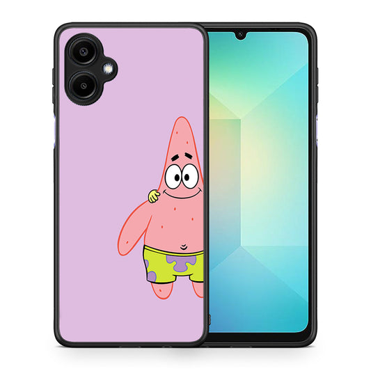 Θήκη Samsung Galaxy A06 Friends Patrick από τη Smartfits με σχέδιο στο πίσω μέρος και μαύρο περίβλημα | Samsung Galaxy A06 Friends Patrick case with colorful back and black bezels