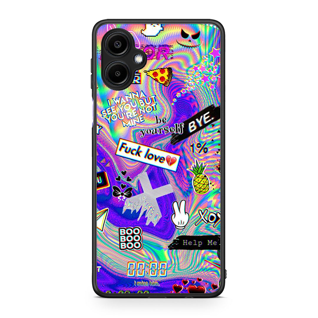 Samsung Galaxy A06 Game Over θήκη από τη Smartfits με σχέδιο στο πίσω μέρος και μαύρο περίβλημα | Smartphone case with colorful back and black bezels by Smartfits