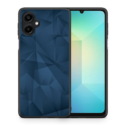 Θήκη Samsung Galaxy A06 Blue Abstract Geometric από τη Smartfits με σχέδιο στο πίσω μέρος και μαύρο περίβλημα | Samsung Galaxy A06 Blue Abstract Geometric case with colorful back and black bezels