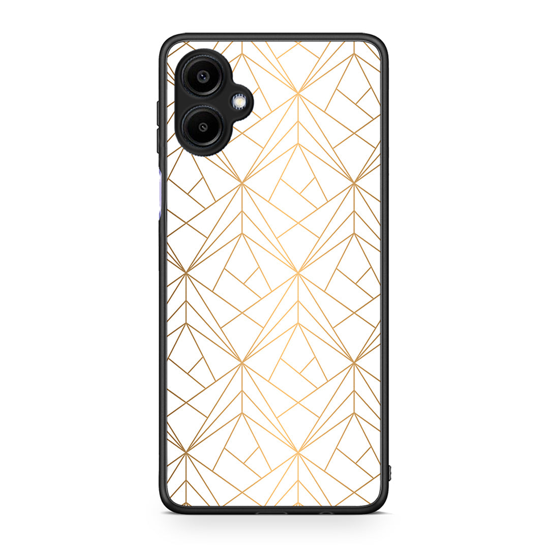 111 - Samsung Galaxy A06 Luxury White Geometric case, cover, bumper