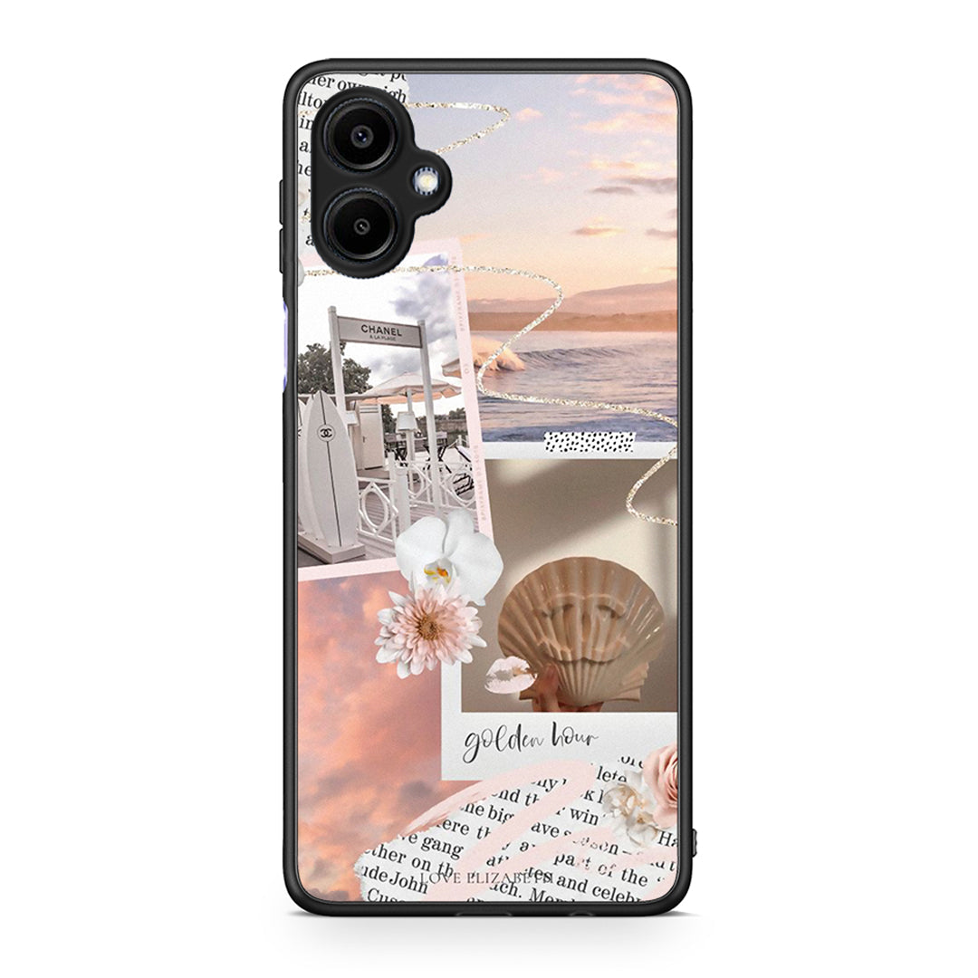 Samsung Galaxy A06 Golden Hour Θήκη Αγίου Βαλεντίνου από τη Smartfits με σχέδιο στο πίσω μέρος και μαύρο περίβλημα | Smartphone case with colorful back and black bezels by Smartfits