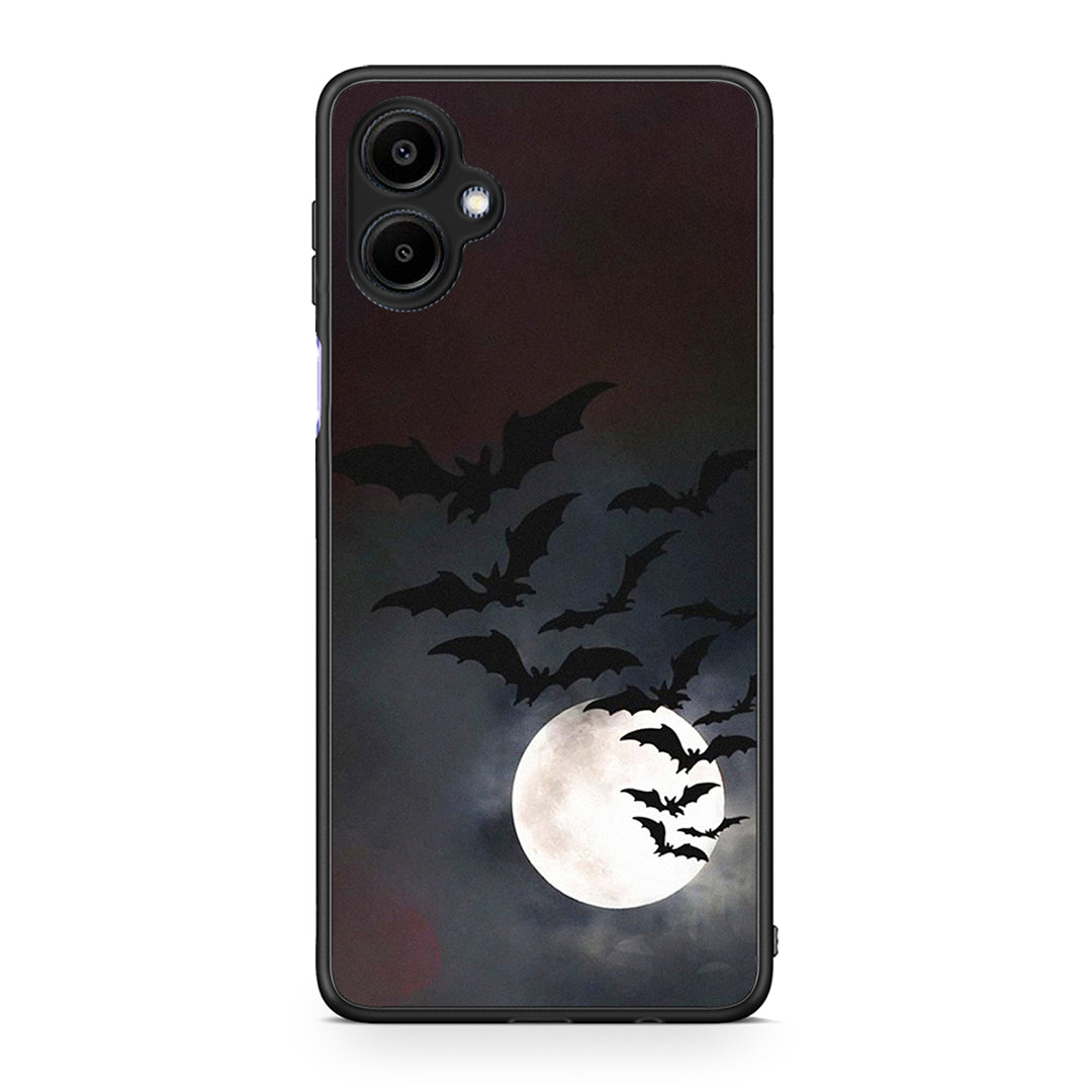 Samsung Galaxy A06 Halloween Bat Night Θήκη από τη Smartfits με σχέδιο στο πίσω μέρος και μαύρο περίβλημα | Smartphone case with colorful back and black bezels by Smartfits