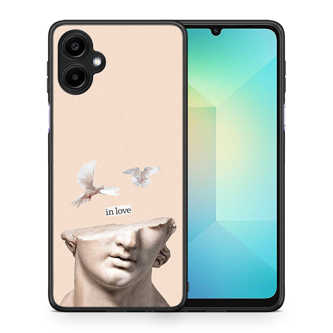 Θήκη Samsung Galaxy A06 In Love από τη Smartfits με σχέδιο στο πίσω μέρος και μαύρο περίβλημα | Samsung Galaxy A06 In Love case with colorful back and black bezels