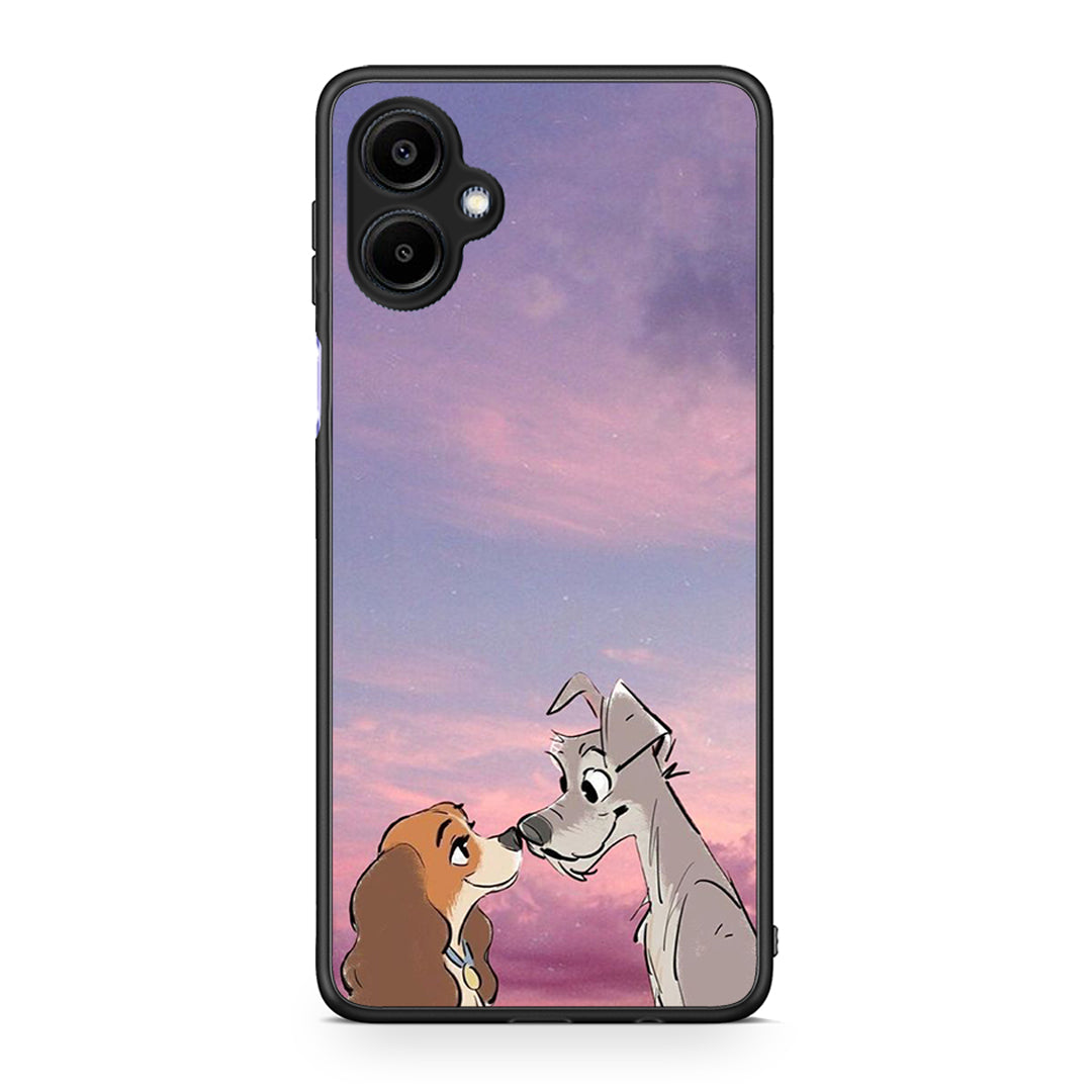 Samsung Galaxy A06 Lady And Tramp θήκη από τη Smartfits με σχέδιο στο πίσω μέρος και μαύρο περίβλημα | Smartphone case with colorful back and black bezels by Smartfits