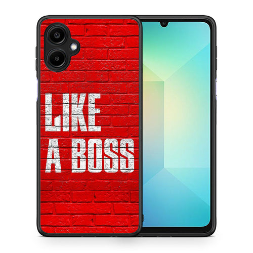 Θήκη Samsung Galaxy A06 Like A Boss από τη Smartfits με σχέδιο στο πίσω μέρος και μαύρο περίβλημα | Samsung Galaxy A06 Like A Boss case with colorful back and black bezels