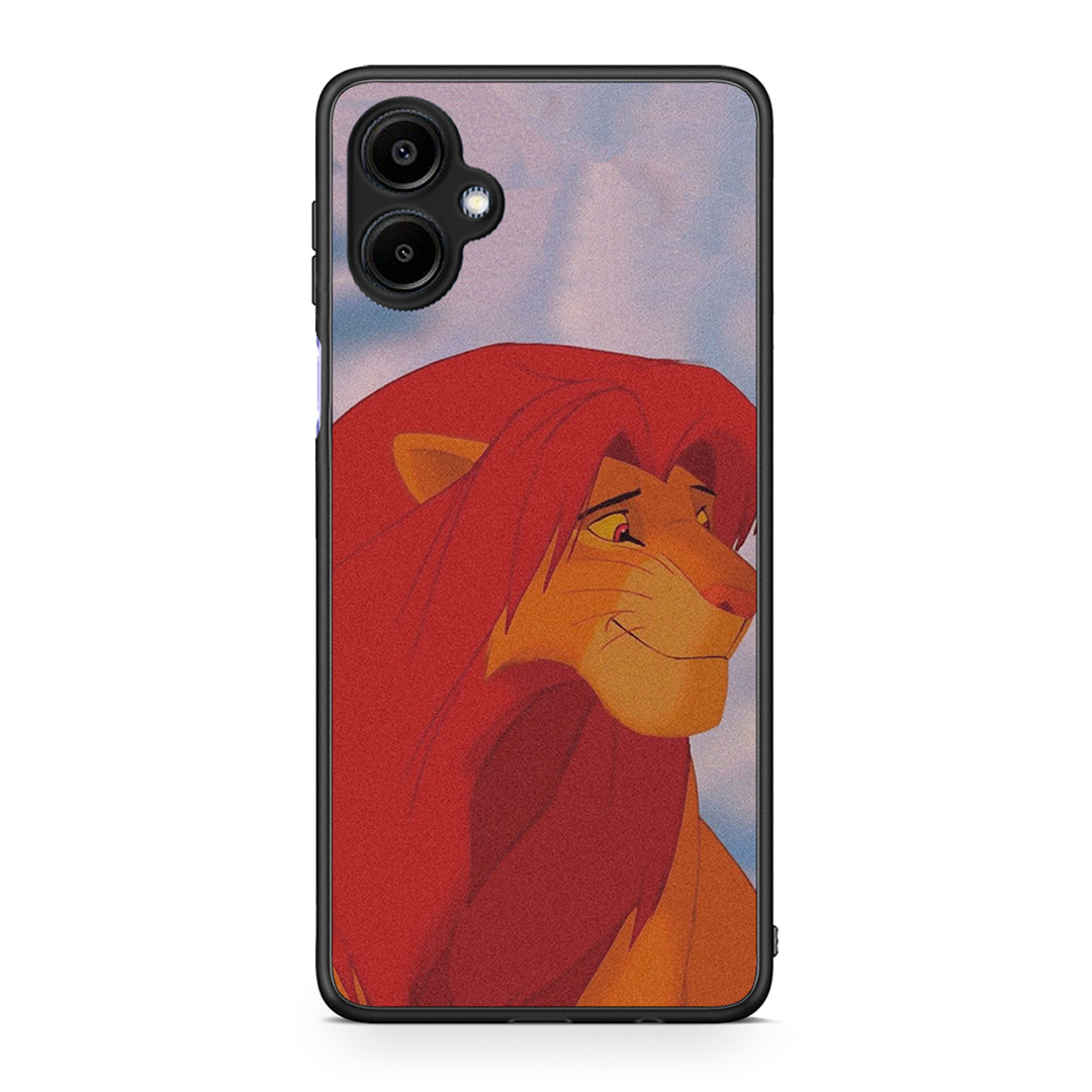 Samsung Galaxy A06 Lion Love 1 Θήκη Αγίου Βαλεντίνου από τη Smartfits με σχέδιο στο πίσω μέρος και μαύρο περίβλημα | Smartphone case with colorful back and black bezels by Smartfits