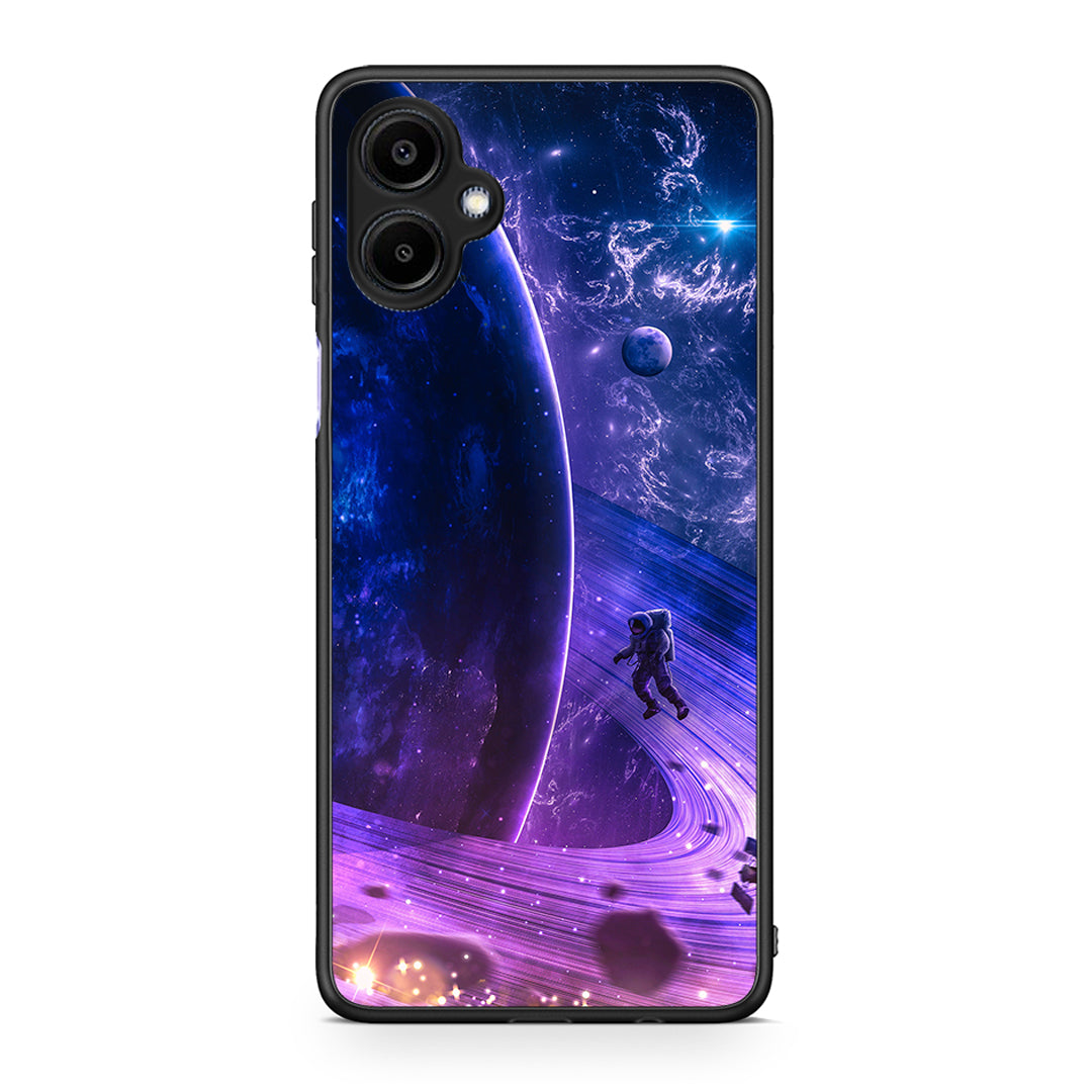Samsung Galaxy A06 Lost Astronaut θήκη από τη Smartfits με σχέδιο στο πίσω μέρος και μαύρο περίβλημα | Smartphone case with colorful back and black bezels by Smartfits