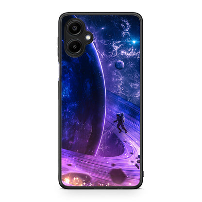 Samsung Galaxy A06 Lost Astronaut θήκη από τη Smartfits με σχέδιο στο πίσω μέρος και μαύρο περίβλημα | Smartphone case with colorful back and black bezels by Smartfits