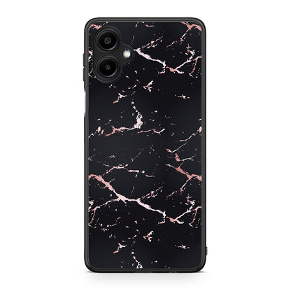 4 - Samsung Galaxy A06 Black Rosegold Marble case, cover, bumper