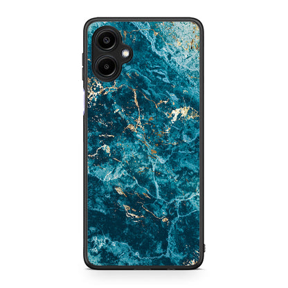 Samsung Galaxy A06 Marble Blue θήκη από τη Smartfits με σχέδιο στο πίσω μέρος και μαύρο περίβλημα | Smartphone case with colorful back and black bezels by Smartfits