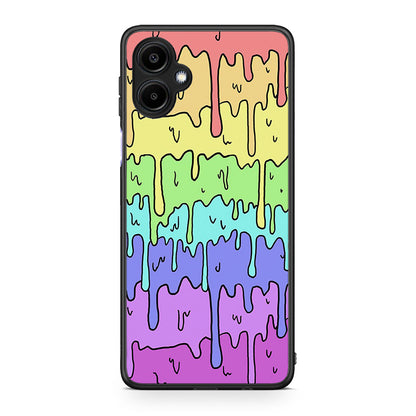 Samsung Galaxy A06 Melting Rainbow θήκη από τη Smartfits με σχέδιο στο πίσω μέρος και μαύρο περίβλημα | Smartphone case with colorful back and black bezels by Smartfits