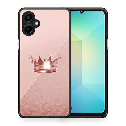 Θήκη Samsung Galaxy A06 Crown Minimal από τη Smartfits με σχέδιο στο πίσω μέρος και μαύρο περίβλημα | Samsung Galaxy A06 Crown Minimal case with colorful back and black bezels
