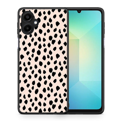 Θήκη Samsung Galaxy A06 New Polka Dots από τη Smartfits με σχέδιο στο πίσω μέρος και μαύρο περίβλημα | Samsung Galaxy A06 New Polka Dots case with colorful back and black bezels