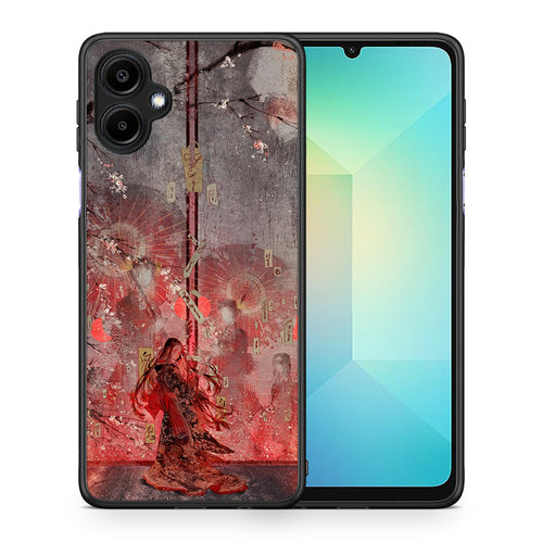 Θήκη Samsung Galaxy A06 Nezuko Kamado από τη Smartfits με σχέδιο στο πίσω μέρος και μαύρο περίβλημα | Samsung Galaxy A06 Nezuko Kamado case with colorful back and black bezels