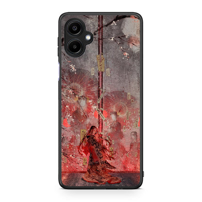 Samsung Galaxy A06 Nezuko Kamado θήκη από τη Smartfits με σχέδιο στο πίσω μέρος και μαύρο περίβλημα | Smartphone case with colorful back and black bezels by Smartfits