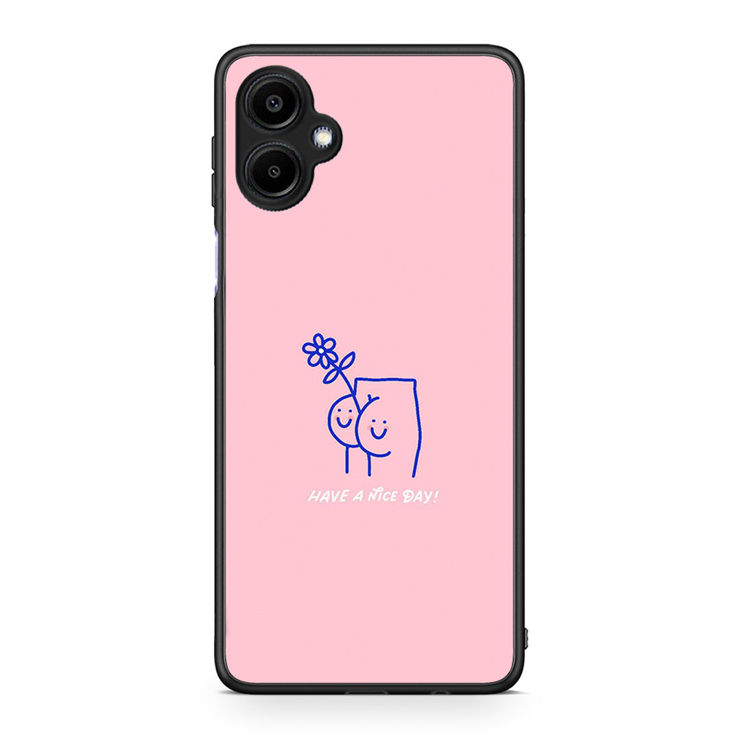 Samsung Galaxy A06 Nice Day θήκη από τη Smartfits με σχέδιο στο πίσω μέρος και μαύρο περίβλημα | Smartphone case with colorful back and black bezels by Smartfits