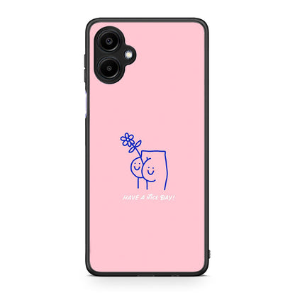 Samsung Galaxy A06 Nice Day θήκη από τη Smartfits με σχέδιο στο πίσω μέρος και μαύρο περίβλημα | Smartphone case with colorful back and black bezels by Smartfits