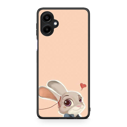 Samsung Galaxy A06 Nick Wilde And Judy Hopps Love 2 θήκη από τη Smartfits με σχέδιο στο πίσω μέρος και μαύρο περίβλημα | Smartphone case with colorful back and black bezels by Smartfits