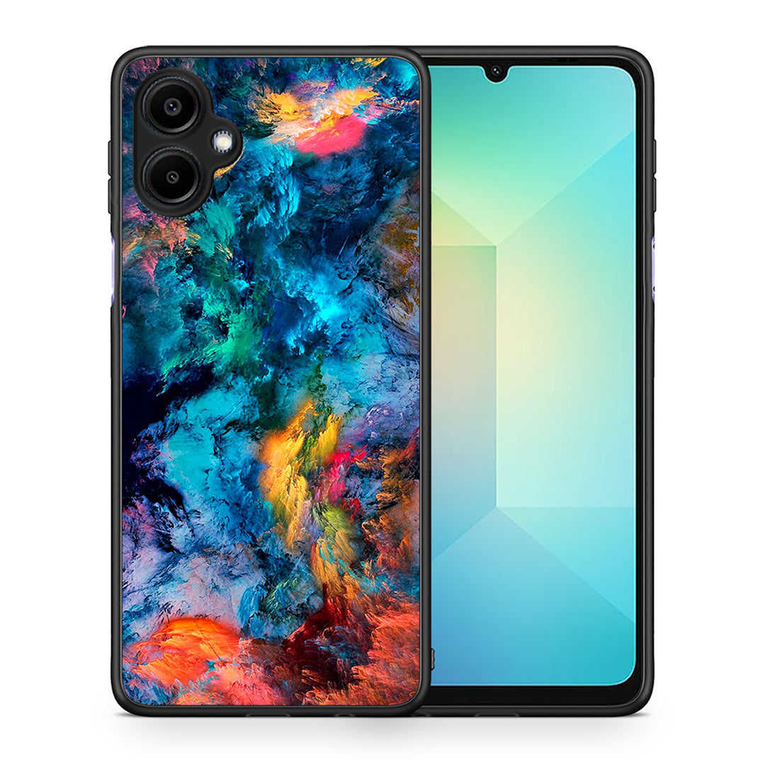 Θήκη Samsung Galaxy A06 Crayola Paint από τη Smartfits με σχέδιο στο πίσω μέρος και μαύρο περίβλημα | Samsung Galaxy A06 Crayola Paint case with colorful back and black bezels