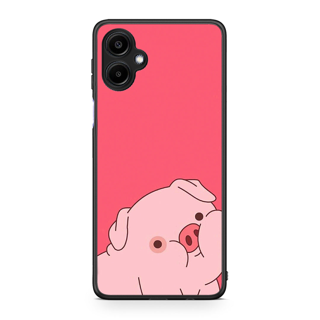 Samsung Galaxy A06 Pig Love 1 Θήκη Αγίου Βαλεντίνου από τη Smartfits με σχέδιο στο πίσω μέρος και μαύρο περίβλημα | Smartphone case with colorful back and black bezels by Smartfits