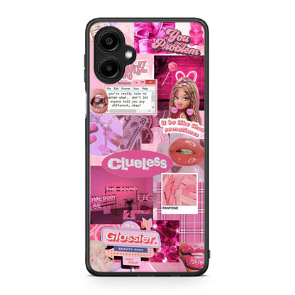 Samsung Galaxy A06 Pink Love Θήκη Αγίου Βαλεντίνου από τη Smartfits με σχέδιο στο πίσω μέρος και μαύρο περίβλημα | Smartphone case with colorful back and black bezels by Smartfits