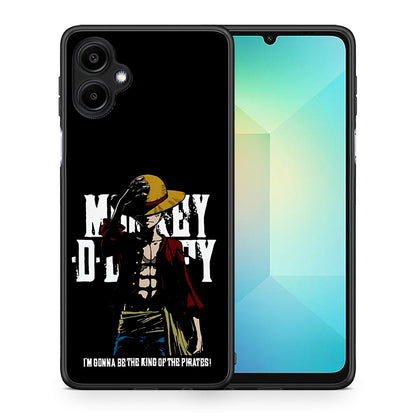 Θήκη Samsung Galaxy A06 Pirate King από τη Smartfits με σχέδιο στο πίσω μέρος και μαύρο περίβλημα | Samsung Galaxy A06 Pirate King case with colorful back and black bezels