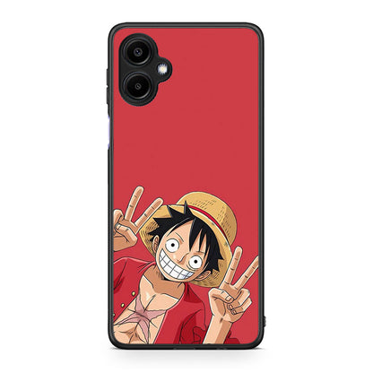 Samsung Galaxy A06 Pirate Luffy Θήκη από τη Smartfits με σχέδιο στο πίσω μέρος και μαύρο περίβλημα | Smartphone case with colorful back and black bezels by Smartfits