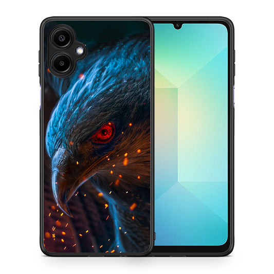 Θήκη Samsung Galaxy A06 Eagle PopArt από τη Smartfits με σχέδιο στο πίσω μέρος και μαύρο περίβλημα | Samsung Galaxy A06 Eagle PopArt case with colorful back and black bezels
