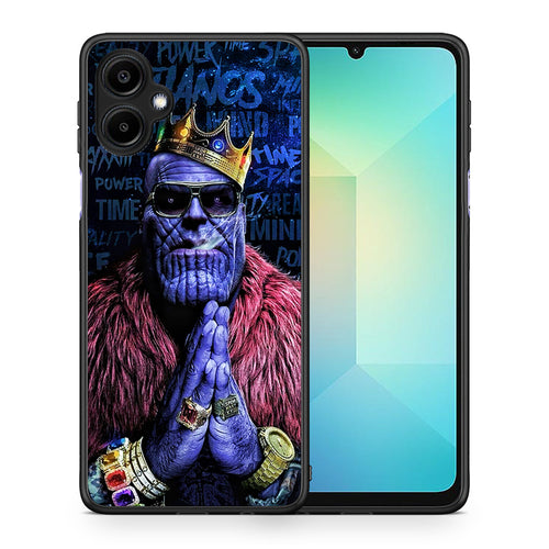 Θήκη Samsung Galaxy A06 Thanos PopArt από τη Smartfits με σχέδιο στο πίσω μέρος και μαύρο περίβλημα | Samsung Galaxy A06 Thanos PopArt case with colorful back and black bezels