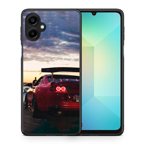 Θήκη Samsung Galaxy A06 Racing Supra από τη Smartfits με σχέδιο στο πίσω μέρος και μαύρο περίβλημα | Samsung Galaxy A06 Racing Supra case with colorful back and black bezels