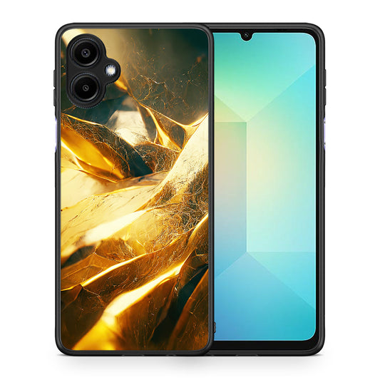 Θήκη Samsung Galaxy A06 Real Gold από τη Smartfits με σχέδιο στο πίσω μέρος και μαύρο περίβλημα | Samsung Galaxy A06 Real Gold case with colorful back and black bezels