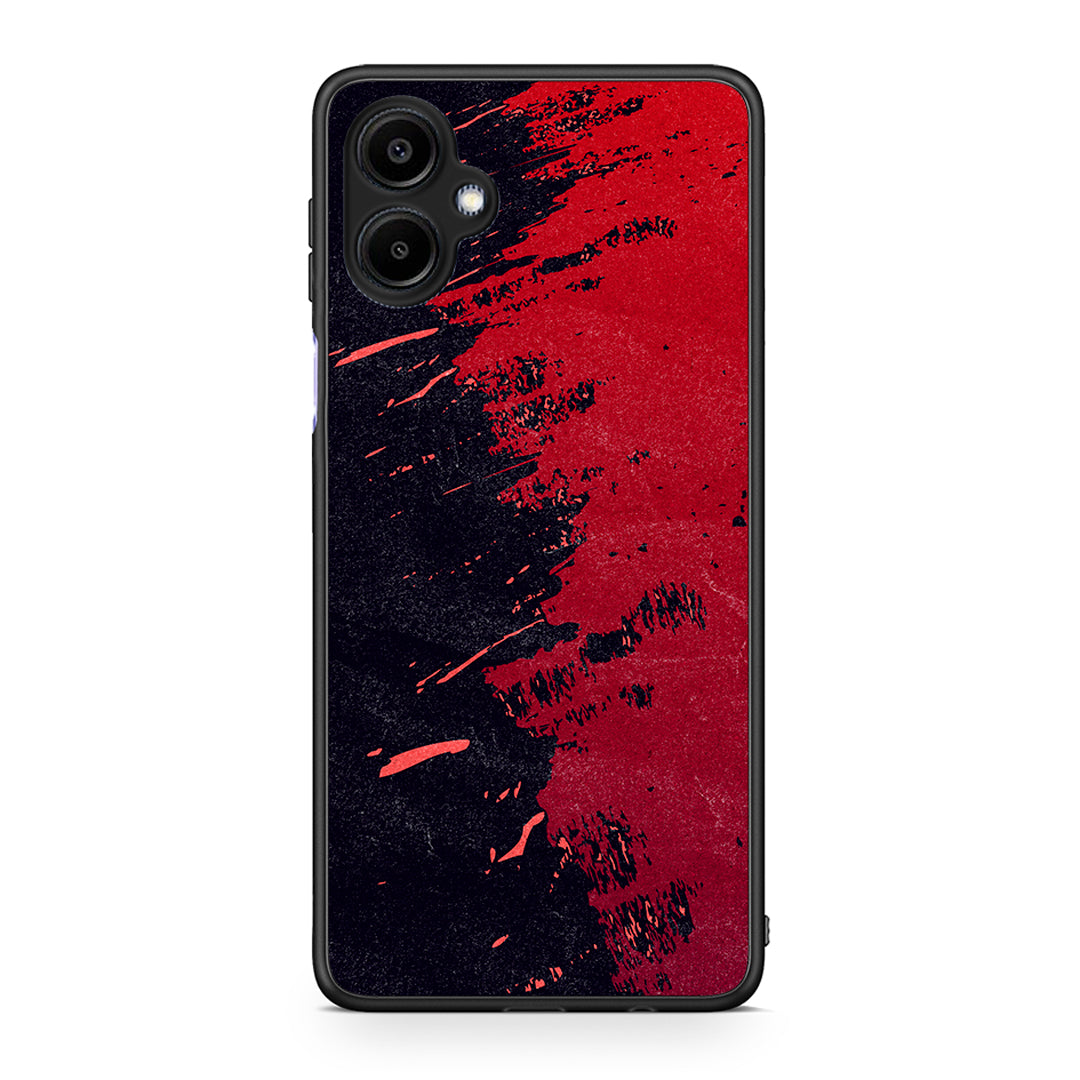 Samsung Galaxy A06 Red Paint Θήκη Αγίου Βαλεντίνου από τη Smartfits με σχέδιο στο πίσω μέρος και μαύρο περίβλημα | Smartphone case with colorful back and black bezels by Smartfits