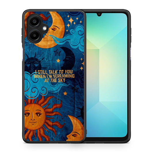 Θήκη Samsung Galaxy A06 Screaming Sky από τη Smartfits με σχέδιο στο πίσω μέρος και μαύρο περίβλημα | Samsung Galaxy A06 Screaming Sky case with colorful back and black bezels