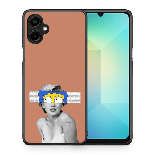 Θήκη Samsung Galaxy A06 Sim Merilyn από τη Smartfits με σχέδιο στο πίσω μέρος και μαύρο περίβλημα | Samsung Galaxy A06 Sim Merilyn case with colorful back and black bezels