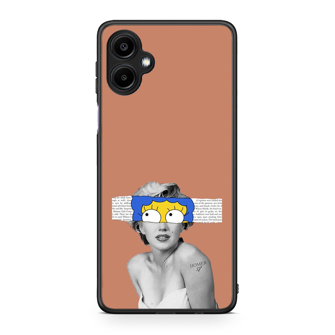 Samsung Galaxy A06 Sim Merilyn θήκη από τη Smartfits με σχέδιο στο πίσω μέρος και μαύρο περίβλημα | Smartphone case with colorful back and black bezels by Smartfits