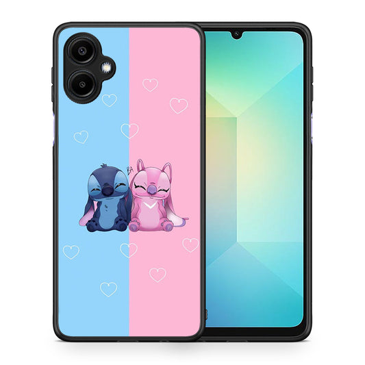 Θήκη Samsung Galaxy A06 Stitch And Angel από τη Smartfits με σχέδιο στο πίσω μέρος και μαύρο περίβλημα | Samsung Galaxy A06 Stitch And Angel case with colorful back and black bezels