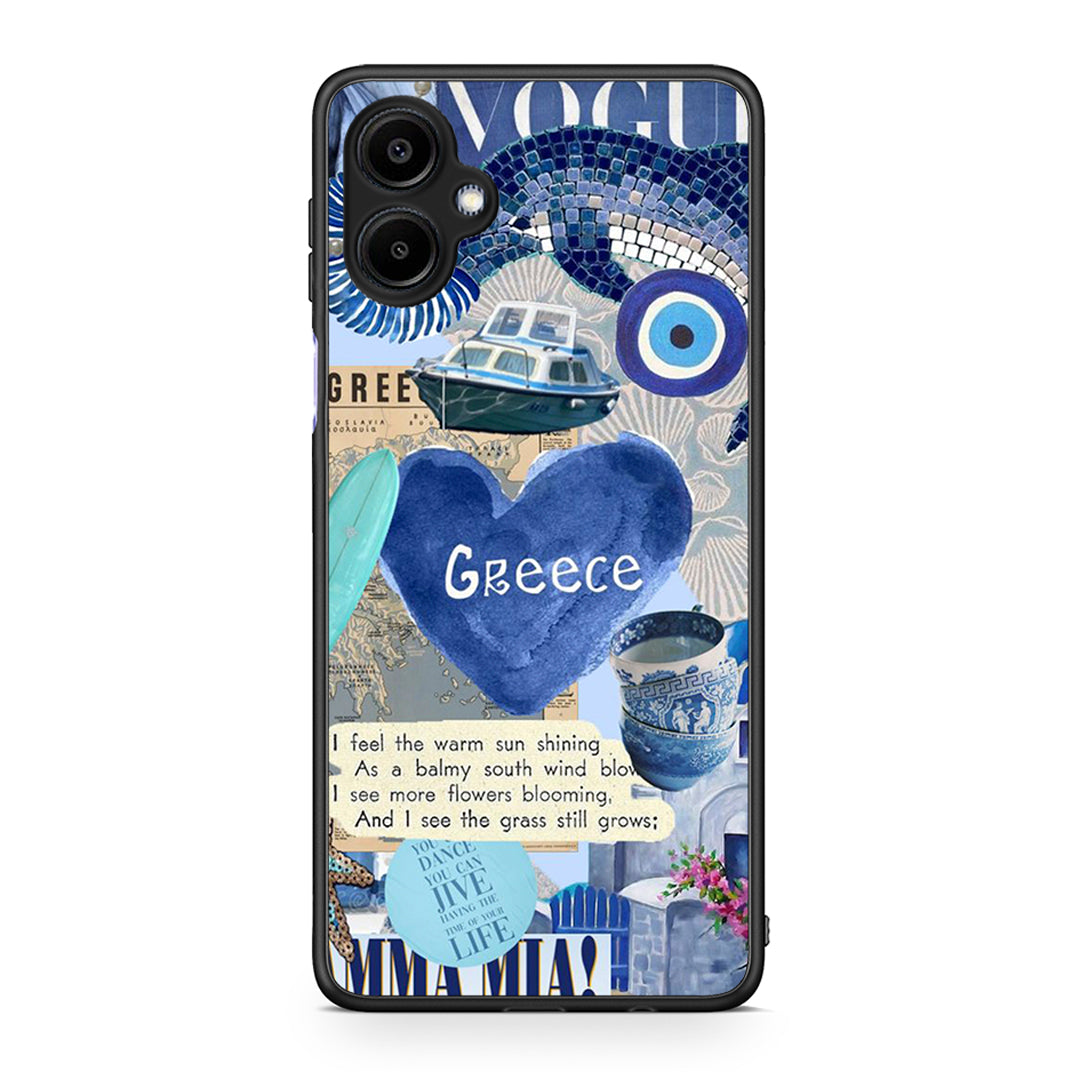 Samsung Galaxy A06 Summer In Greece Θήκη από τη Smartfits με σχέδιο στο πίσω μέρος και μαύρο περίβλημα | Smartphone case with colorful back and black bezels by Smartfits