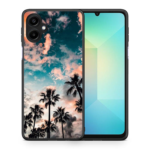 Θήκη Samsung Galaxy A06 Sky Summer από τη Smartfits με σχέδιο στο πίσω μέρος και μαύρο περίβλημα | Samsung Galaxy A06 Sky Summer case with colorful back and black bezels