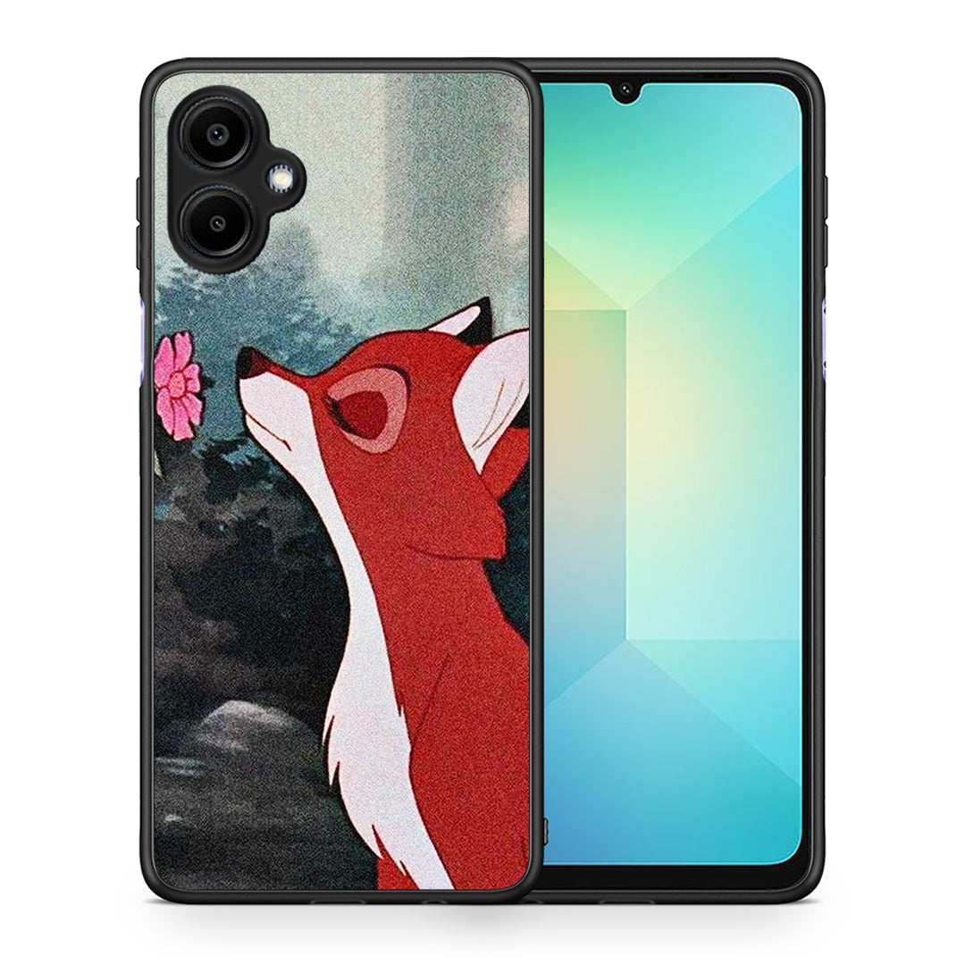 Θήκη Samsung Galaxy A06 Tod And Vixey Love 2 από τη Smartfits με σχέδιο στο πίσω μέρος και μαύρο περίβλημα | Samsung Galaxy A06 Tod And Vixey Love 2 case with colorful back and black bezels