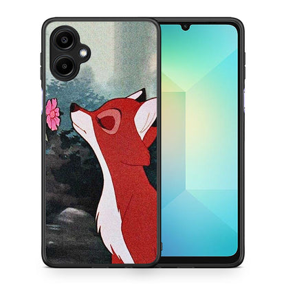 Θήκη Samsung Galaxy A06 Tod And Vixey Love 2 από τη Smartfits με σχέδιο στο πίσω μέρος και μαύρο περίβλημα | Samsung Galaxy A06 Tod And Vixey Love 2 case with colorful back and black bezels