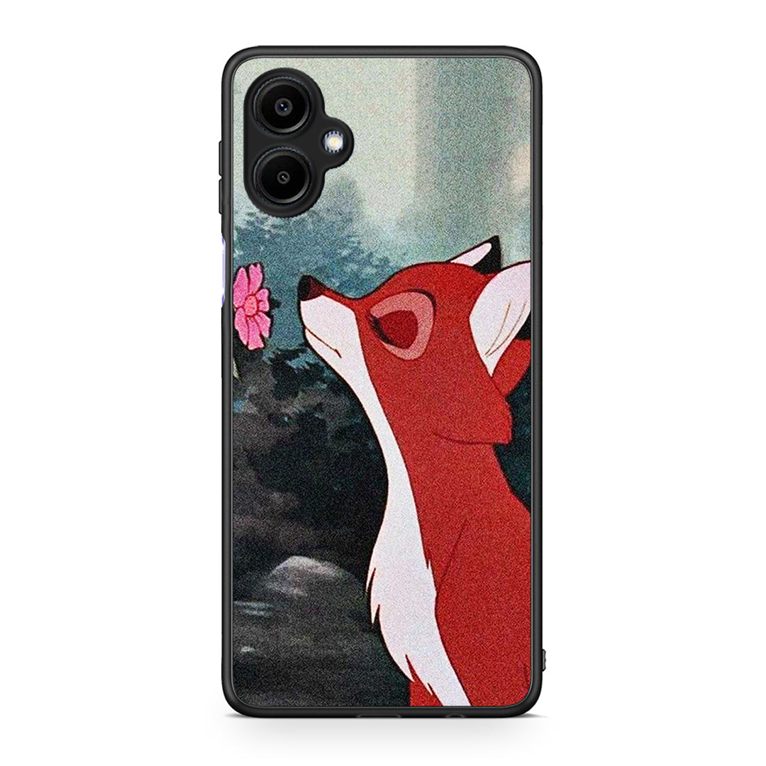 Samsung Galaxy A06 Tod And Vixey Love 2 θήκη από τη Smartfits με σχέδιο στο πίσω μέρος και μαύρο περίβλημα | Smartphone case with colorful back and black bezels by Smartfits