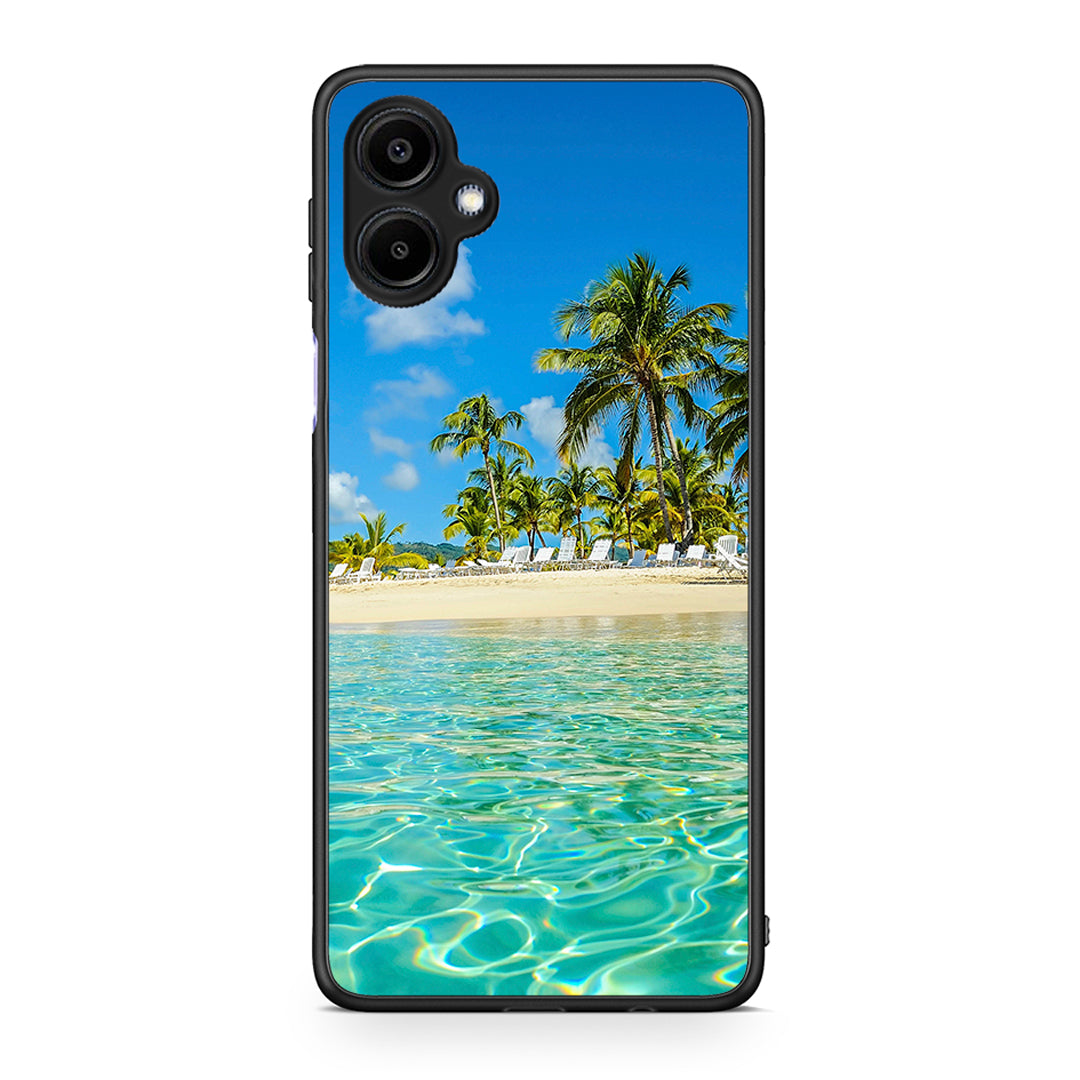 Samsung Galaxy A06 Tropical Vibes Θήκη από τη Smartfits με σχέδιο στο πίσω μέρος και μαύρο περίβλημα | Smartphone case with colorful back and black bezels by Smartfits