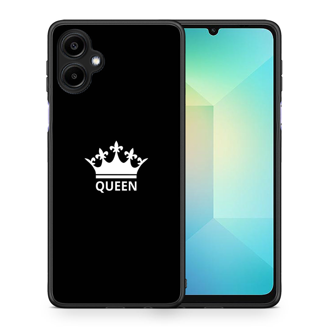 Θήκη Samsung Galaxy A06 Queen Valentine από τη Smartfits με σχέδιο στο πίσω μέρος και μαύρο περίβλημα | Samsung Galaxy A06 Queen Valentine case with colorful back and black bezels
