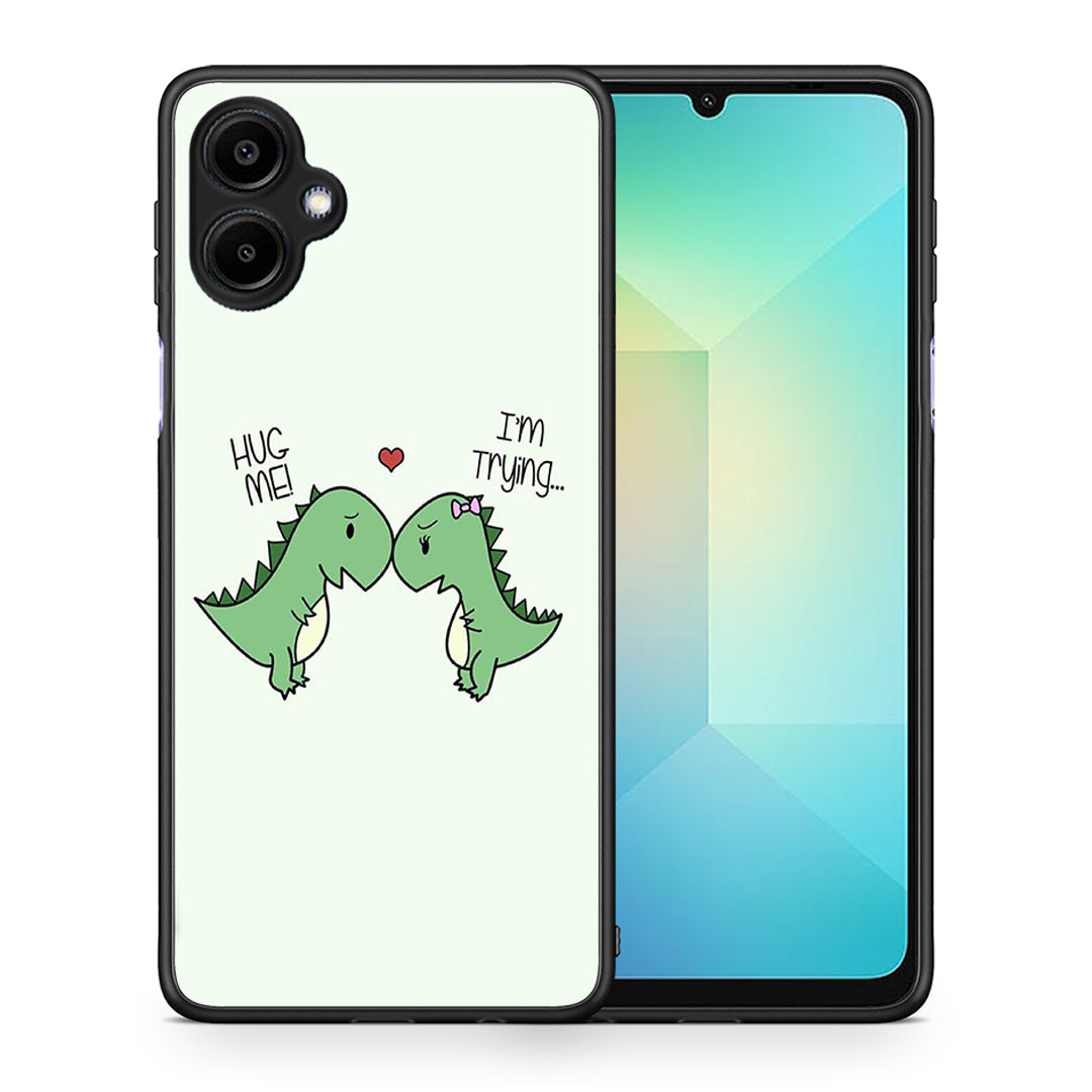 Θήκη Samsung Galaxy A06 Rex Valentine από τη Smartfits με σχέδιο στο πίσω μέρος και μαύρο περίβλημα | Samsung Galaxy A06 Rex Valentine case with colorful back and black bezels
