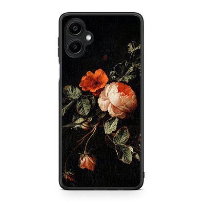 Samsung Galaxy A06 Vintage Roses θήκη από τη Smartfits με σχέδιο στο πίσω μέρος και μαύρο περίβλημα | Smartphone case with colorful back and black bezels by Smartfits