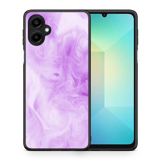 Θήκη Samsung Galaxy A06 Lavender Watercolor από τη Smartfits με σχέδιο στο πίσω μέρος και μαύρο περίβλημα | Samsung Galaxy A06 Lavender Watercolor case with colorful back and black bezels