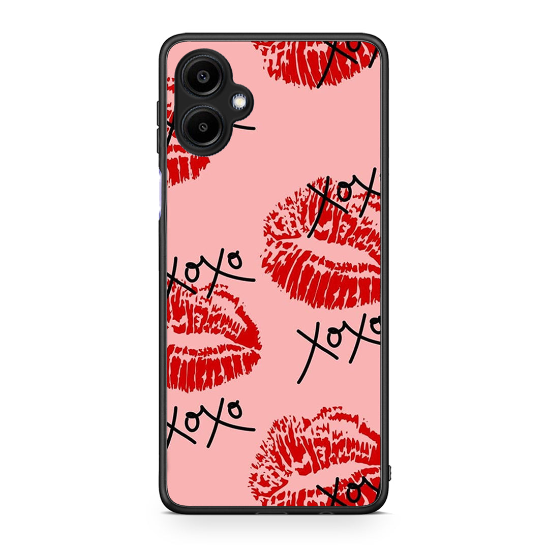 Samsung Galaxy A06 XOXO Lips θήκη από τη Smartfits με σχέδιο στο πίσω μέρος και μαύρο περίβλημα | Smartphone case with colorful back and black bezels by Smartfits