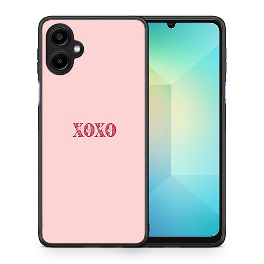 Θήκη Samsung Galaxy A06 XOXO Love από τη Smartfits με σχέδιο στο πίσω μέρος και μαύρο περίβλημα | Samsung Galaxy A06 XOXO Love case with colorful back and black bezels