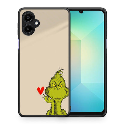 Θήκη Samsung Galaxy A06 Xmas Grinch από τη Smartfits με σχέδιο στο πίσω μέρος και μαύρο περίβλημα | Samsung Galaxy A06 Xmas Grinch case with colorful back and black bezels